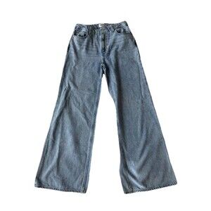 Paige Jeans Womens Light Blue Denim Zoey 5 Pocket Wide Leg High Rise Boho Sz 28